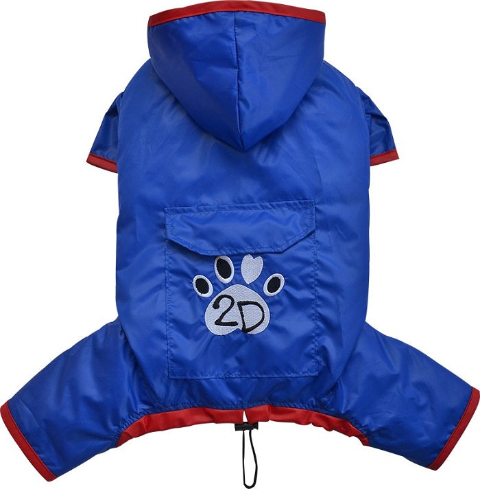 PHILCON 犬用レインコート 黒と紫 小型犬用 レインコート 4足タイプ フルカバー 全カラー ワン