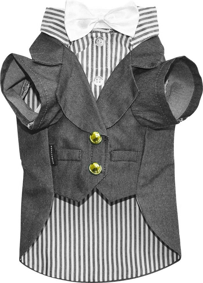 グレーのぬいぐるみ（蝶ネクタイ付き）新品 グレーのぬいぐるみ（蝶ネクタイ付き）新品 中型犬用 グレータキシード